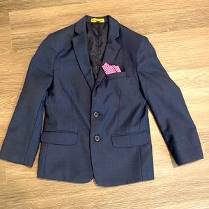 Boys Navy Class Club Gold Label Sport Coat Size 8